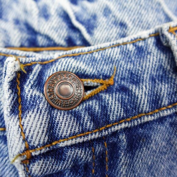 Vintage 90s Levi's 517 Bootcut Jeans Sz 11 Medium Blue Denim USA Red Tab Juniors - Picture 12 of 14